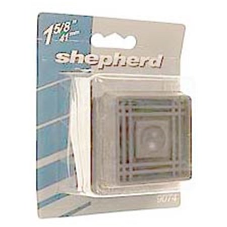 SHEPHERD Shepherd 9074 4 Count 1.63 in. Brown Square Cushioned Rubber Caster Cups 9074
